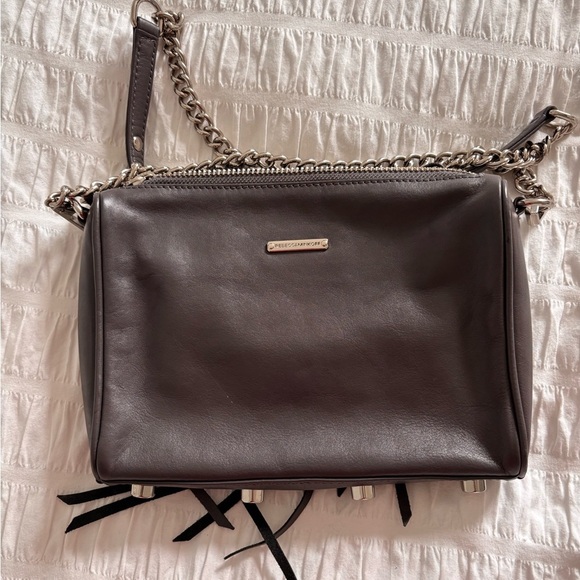 Rebecca Minkoff Stylish Grey Leather Crossbody Bag - Picture 5 of 11